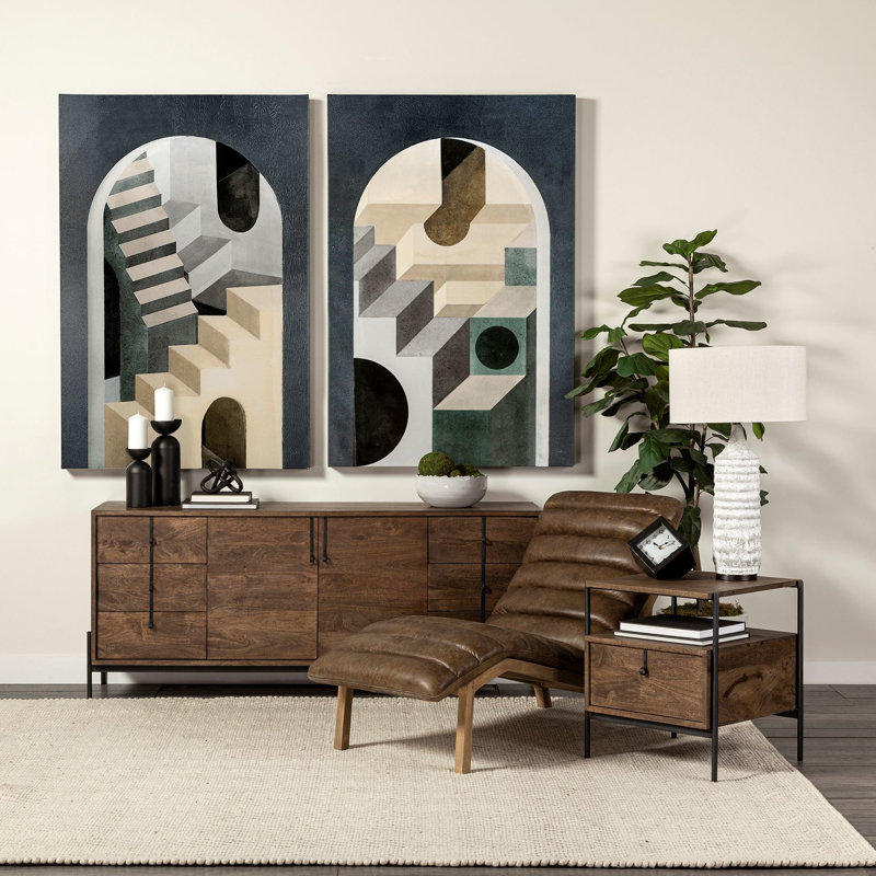 Nelda 71.5'' W Solid Wood Sideboard