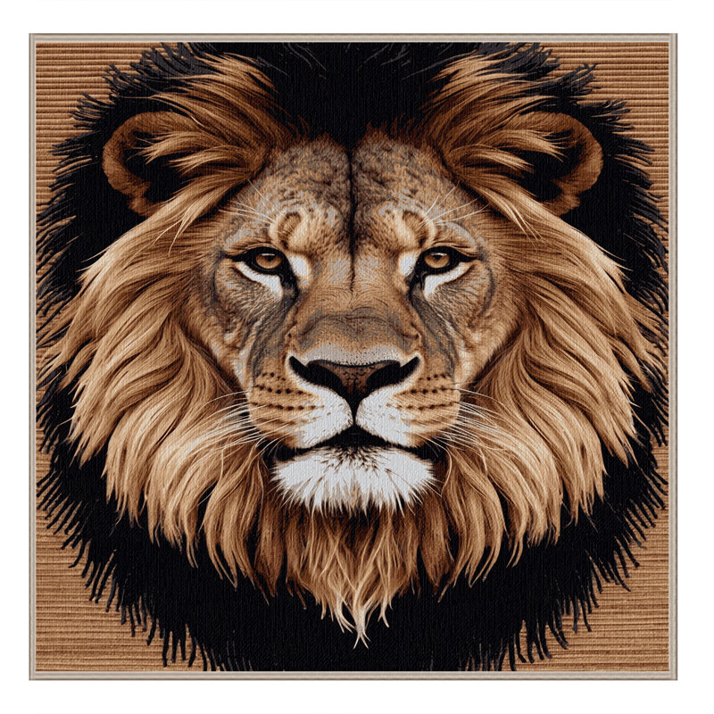  Tapis lavable avec gros chats Transvaal, Rond 7 pi