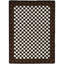 Channahon Brown/Cream Checkered Shag Area Rug-1876754507