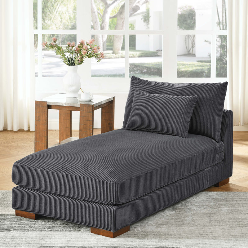 Ayvion Upholstered Chaise Lounge, Chaise Gray