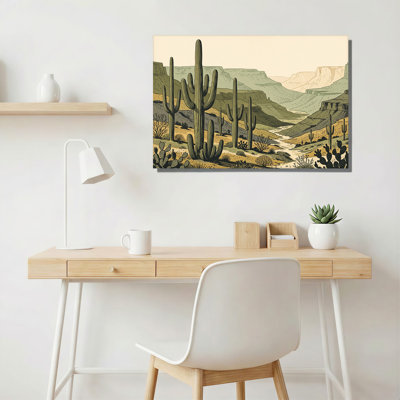 Art mural sur toile Saguaro Cactus Desert Canyon