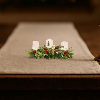 Triple candélabre Christmas Berry