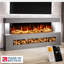 Davinci Stone Effect Freestanding Electric Fireplace Suite | 1500mm 3-sided Led Electric Fire with Panoramic Flame | Remote & App Control | Led Side Light-1133794194