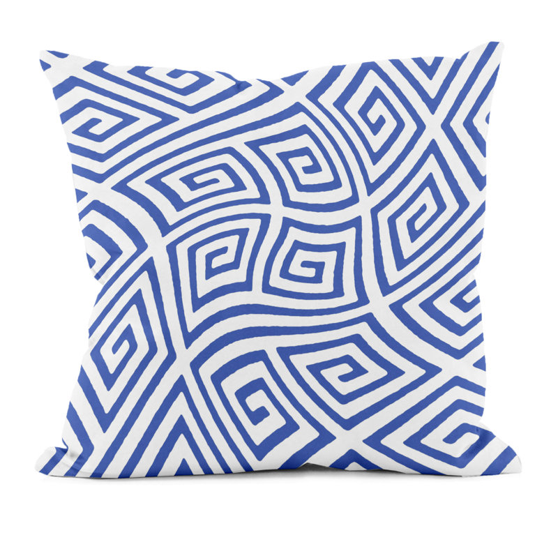 Reversible Throw Pillow, 20" H x 20" W, Dazzling Blue