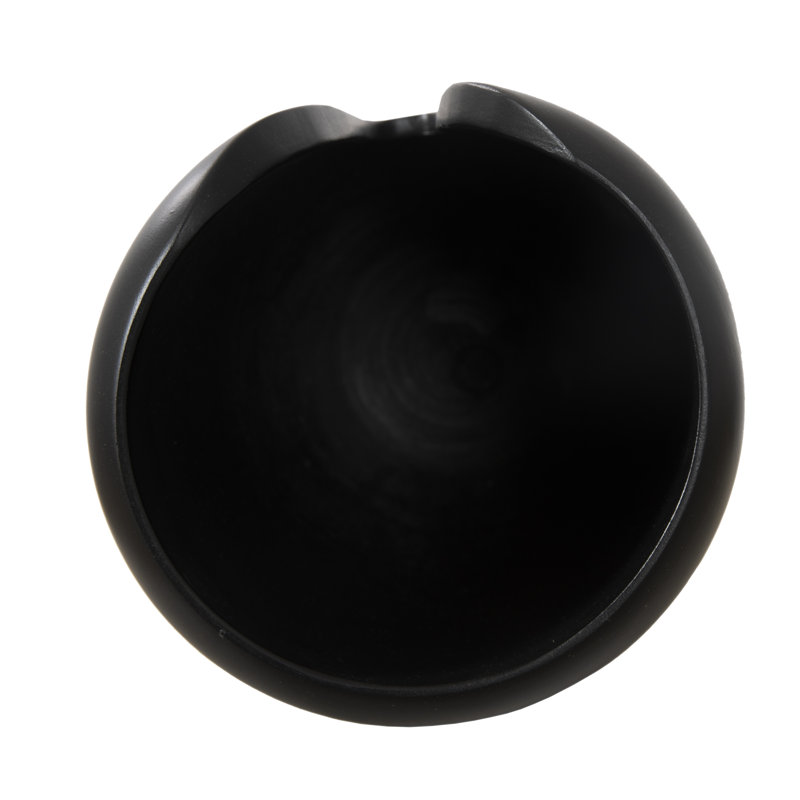Interval Wood Vase, 12" H x 6" W x 6" D, Black