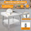 Table-gril en acier inoxydable avec support de rangement réglable
