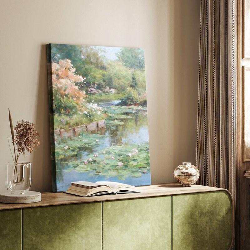 Paysage rétro XCV III - galerie Cavas sur mesure, H 18 po x l 12 po