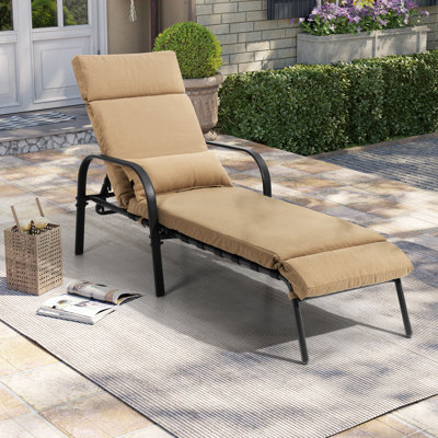 Eva-Rose 63.32" Long Reclining Single Chaise with Cushions by Latitude Run