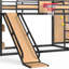 Lit mezzanine en métal avec glissade, panier de basketball, mur d'escalade et rangement-889885892-889885894