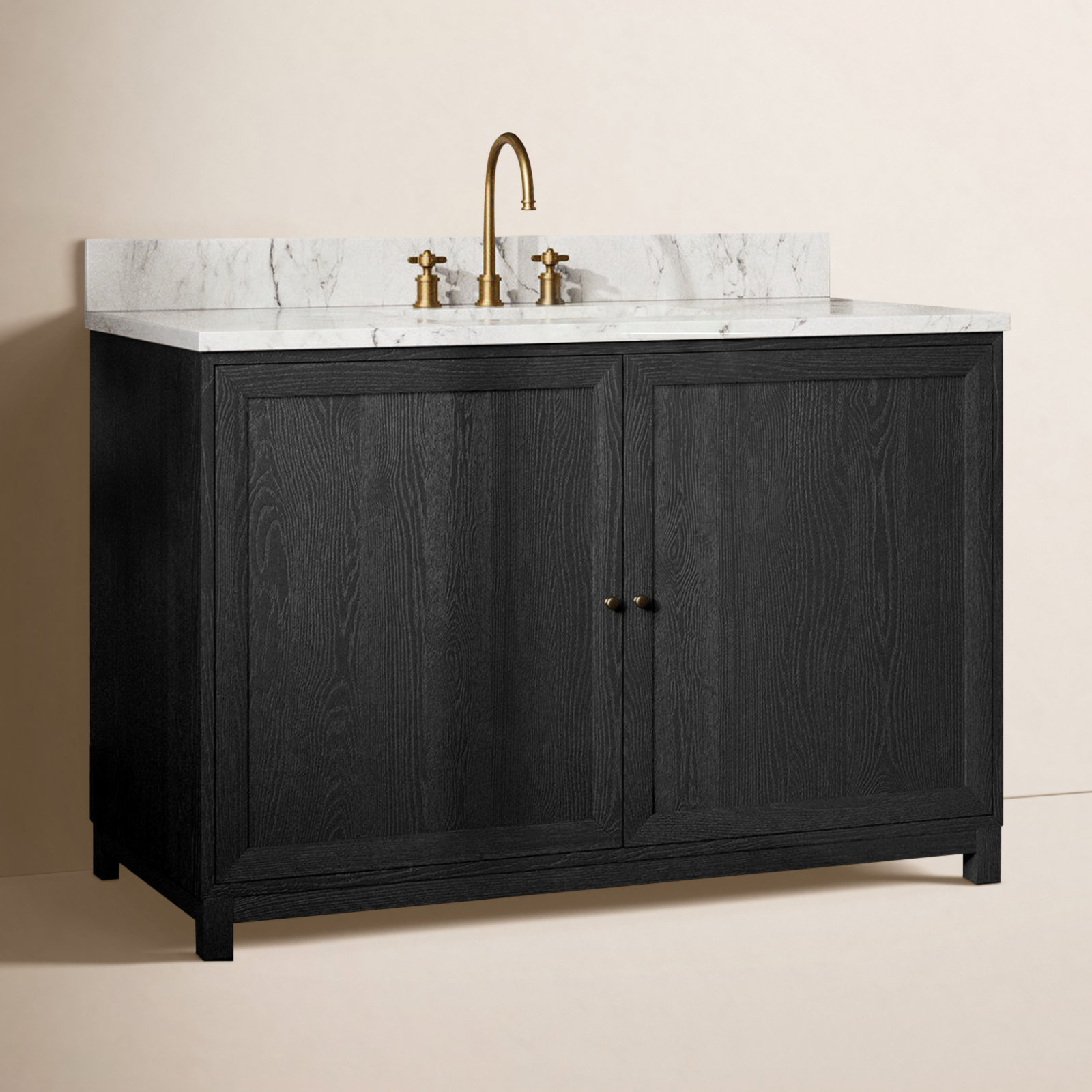Nebbiolo Single Bathroom Vanity, Black, 48"