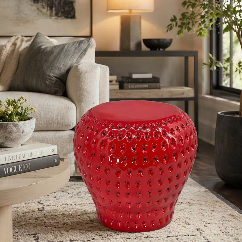 Strawberry Fruit Stool,Outdoor Side Table