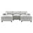 Chenille Sectional With Storage Pockets, 5 Seat U Shaped Couch, 2 Movable Ottomans, Living Room Relaxation Haven Bags, Modern Grace, Soft And Lovely-1869025853