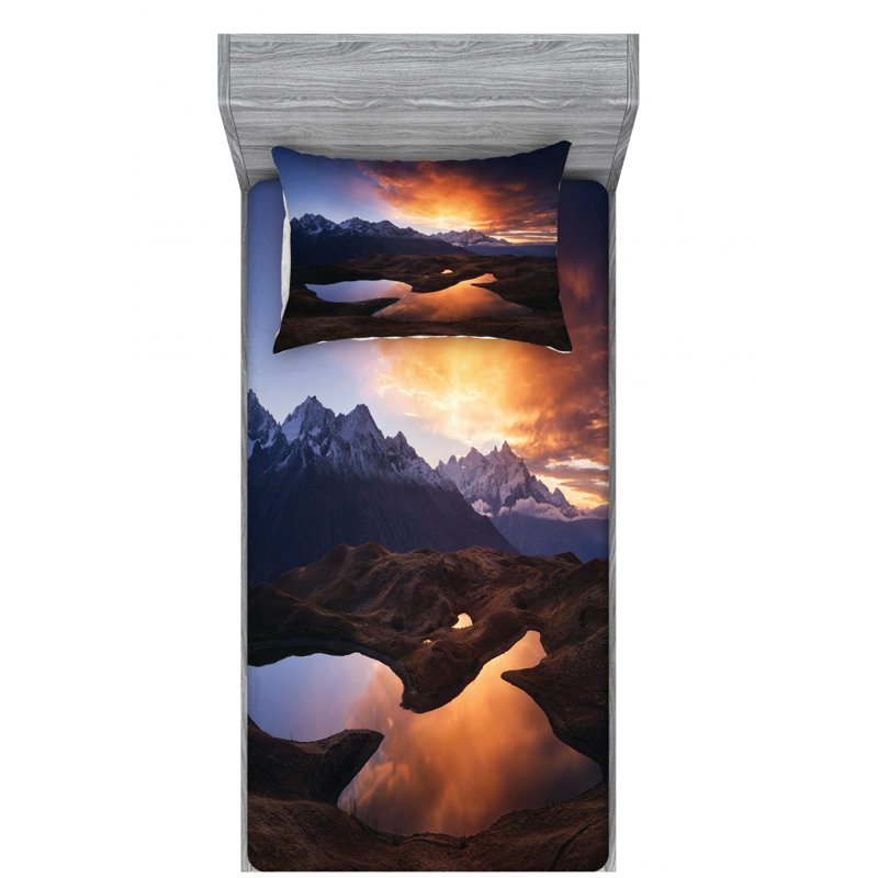 Microfiber Sheet Set, Twin Sheet Set + Fitted Sheet + 1 Pillowcase