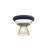 Pangea Home Modern Navy Velvet Upholstered Fern Arm/Accent Chair with Gold Metal Wire Base – Contemporary Lounge, Bedroom, or Dining Armchair-724854593-724854598
