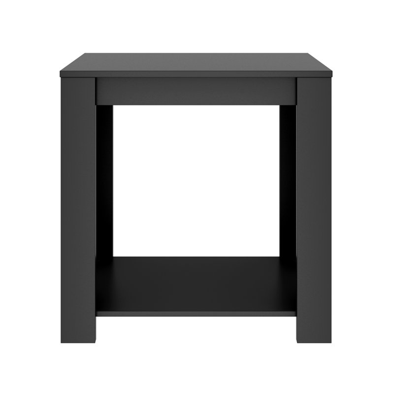 Boyd Sleep Brisbane Open Storage Nightstand, Low Profile End Table, Black