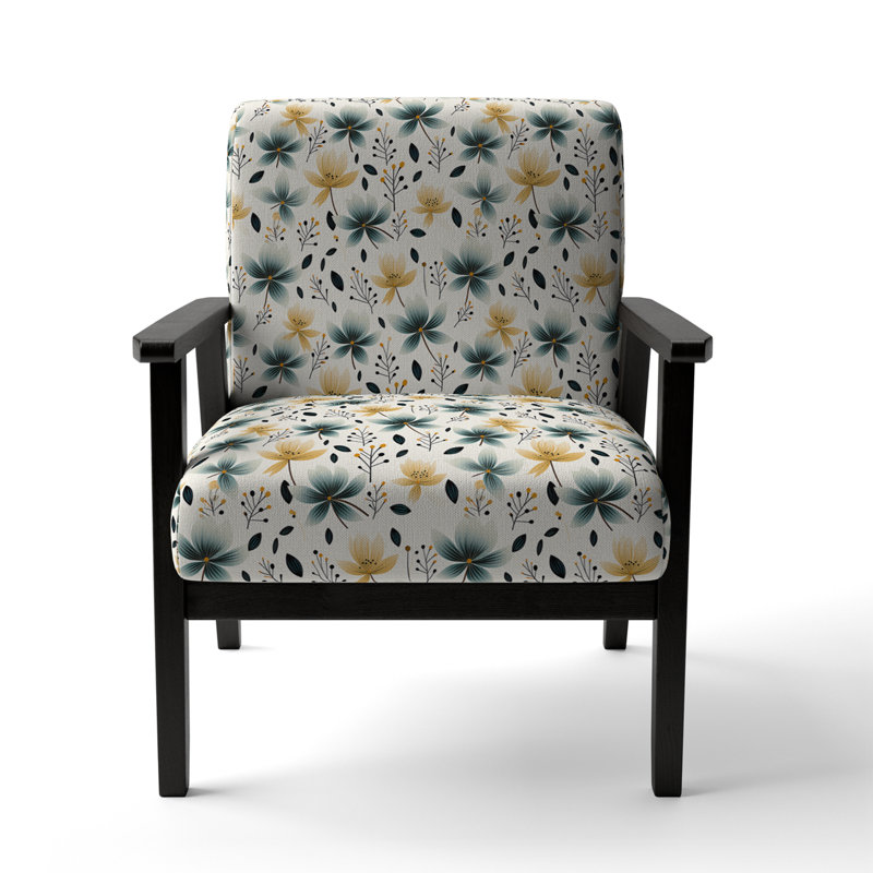 Fauteuil d'appoint rembourré Teal Coastal Harmony