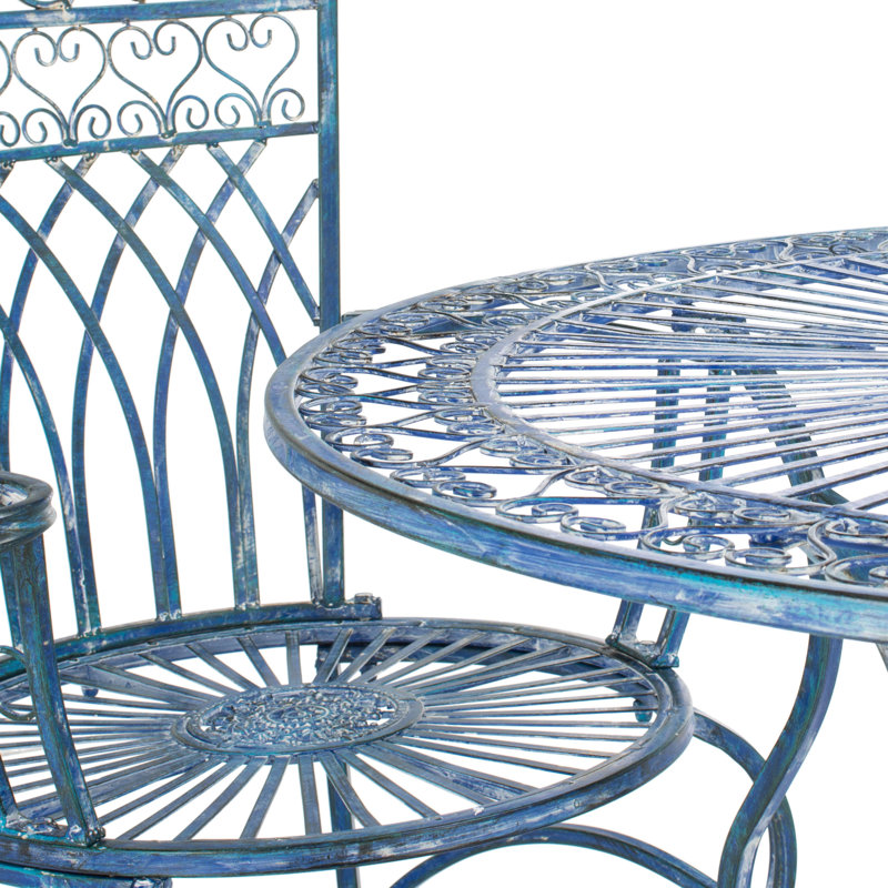 Ensemble de salle à manger Akeyra, Bleu antique