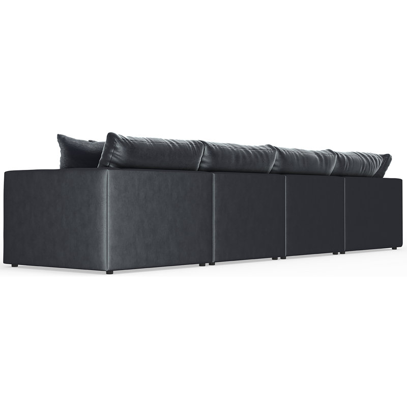 Canapé modulaire six pièces Rondale, Mélange de polyester gris