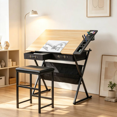 Yumisani Drawing Desk with Stool
