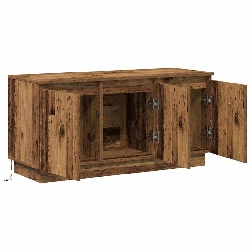TV Cabinet With LED 100 X 38 X 49 Cm, Old Wood