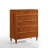Ingraham Solid Wood Rattan 5-Drawer Chest