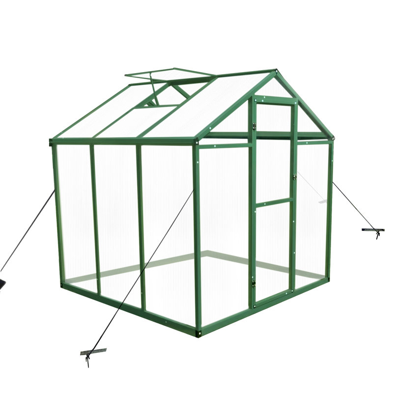 Newly Marketed Gain Height Windproofaluminum Greenhouse Polycarbonate Greenhouse Raised Base And Anchor Aluminum Heavy Duty Walk-In Greenhouses For Outdoor Backyard In All Season