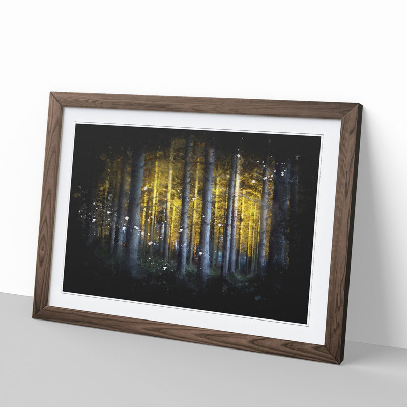 Sunlight Forest Vol.4 Paint Splash - Picture Frame Graphic Art, 48cm H x 65cm W x 2cm D, Walnut