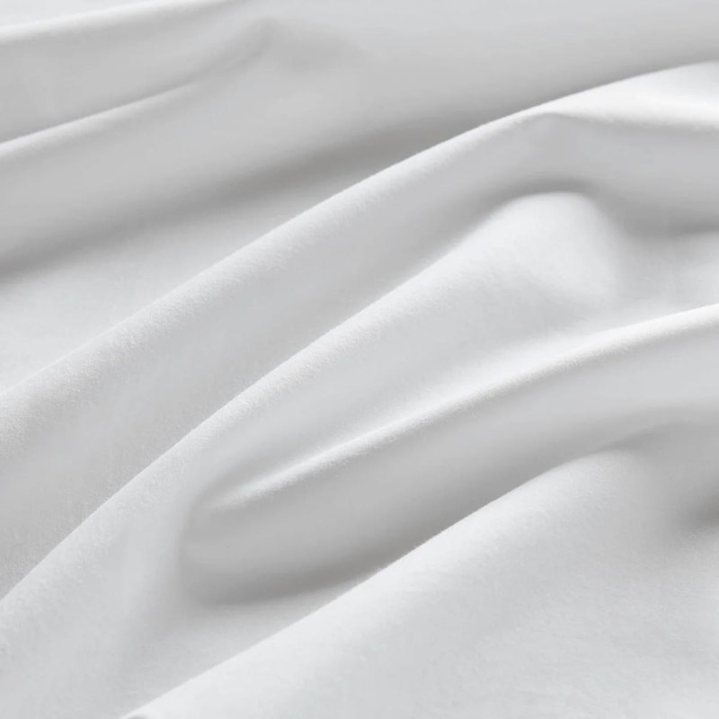 Drap-housse percale 100% coton blanc TG, Drap plat XL