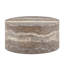 Table basse ronde 23,6, motif de pierres grises, panneau de fibres à densité moyenne gris neutre, base cylindrique pour les salons minimalistes