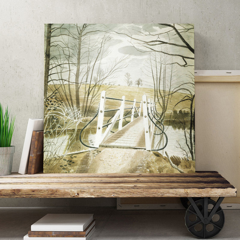 Iron Bridge by Eric Ravilious - Wrapped Canvas, 50cm H x 50cm W