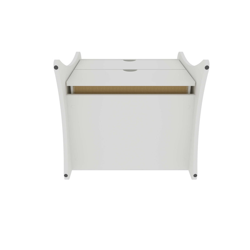 Coney Mid-Century Modern 2-Drawer Nightstand, White, Set of 2