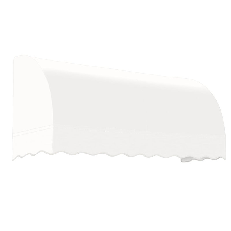 Awntech Savannah Acrylic Fabric Fixed Awning, White, 44" H x 88.5" W x 36" D