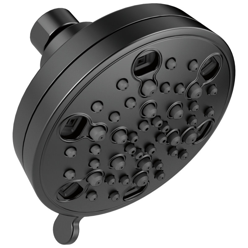H2Okinetic 5-Setting Contemporary Shower Head, Matte Black