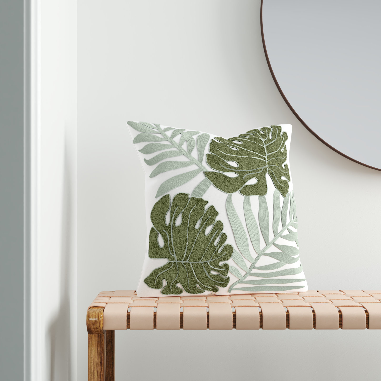 Elsa 18" x 18" Throw Pillow, Green