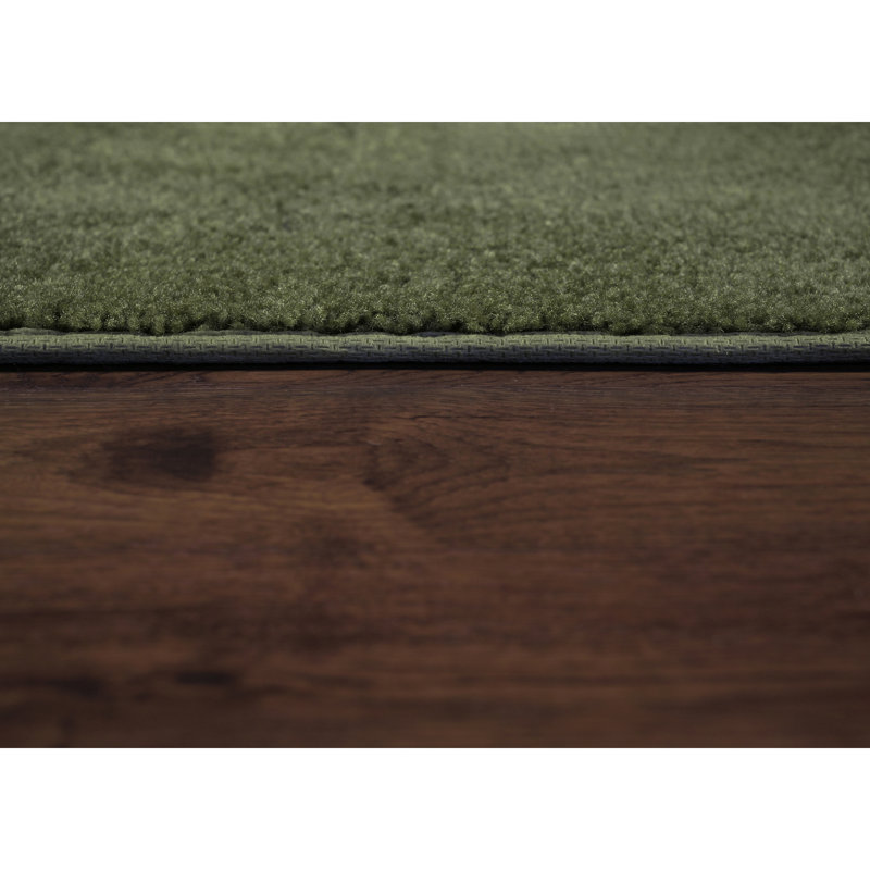 Mccluney Traditional Nylon 4 Piece Bath Rug Set with Non-Slip Backing, Green