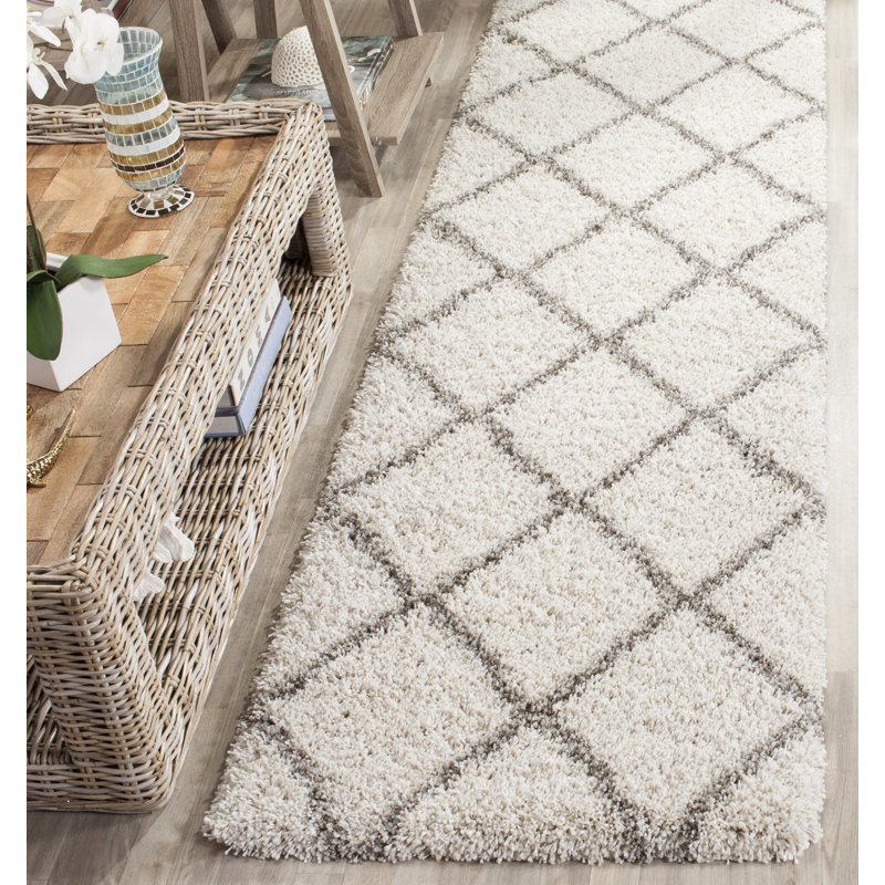 Hudson Geometric Area Rug, Runner 69 x 183 cm, Plush 5cm