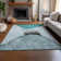 Premium Machine Washable Cerrito Amf547 Teal Rug