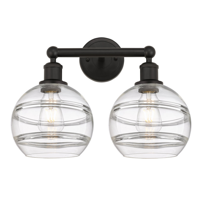 Bienes 2 - Light Dimmable Vanity Light, Clear, Oil Rubbed Bronze