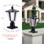 Lanterne d'extérieur à énergie solaire 15 po (H), lumière de jardin moderne avec DEL pour les allées, les cours et les allées (paquet de 2)