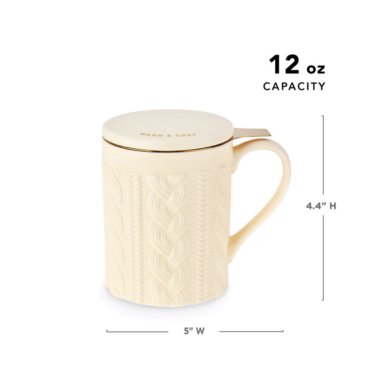 Annette Knit Ceramic Tea Infuser Mug