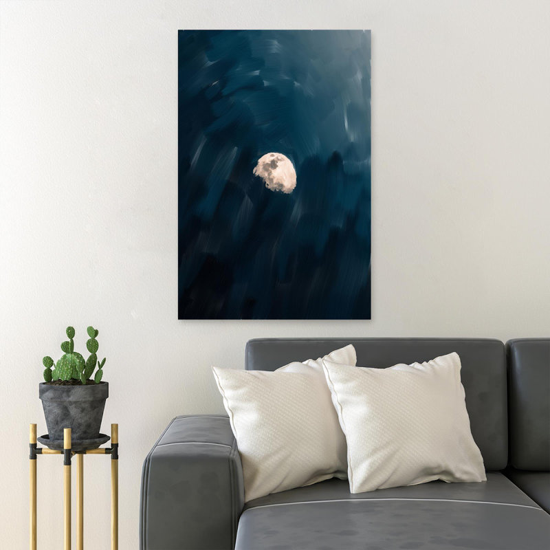 Lune 5, impression sur toile tendue, H 20 po x l 16 po x P 2 po