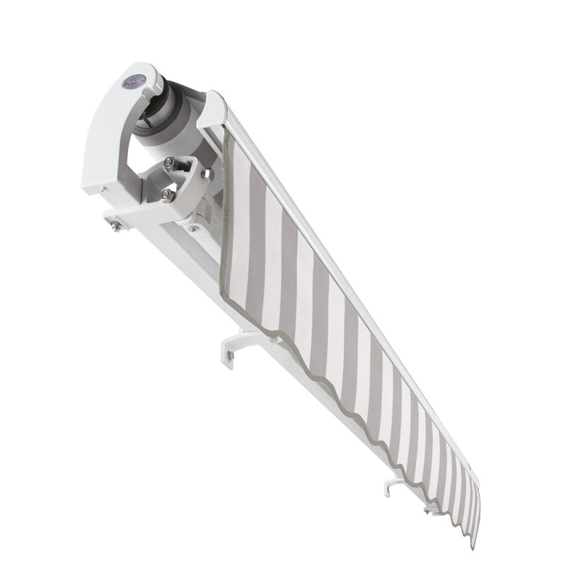 Auvent rétractable Awntech Maui, l 24 pi x P 10 pi, Moteur à gauche, Sac en toile de jute