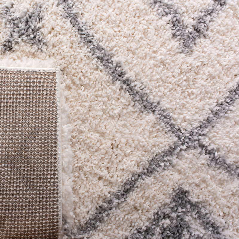 Tapis à poils longs Almaden, Rond 6 pi 7 po