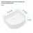 15.69"X13.69" White Ceramic Vessel Bathroom Sink