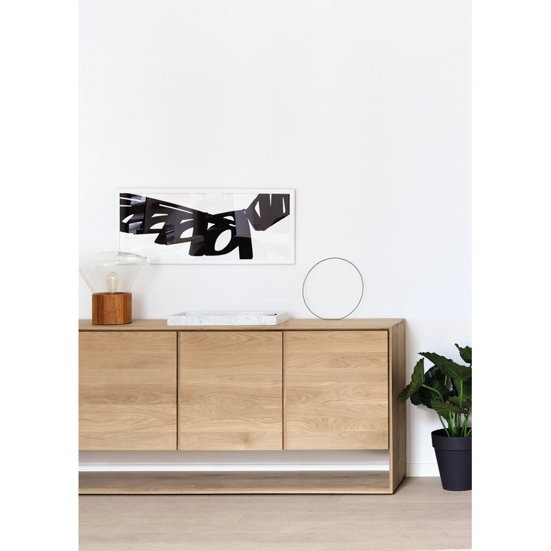 Nordic 82.7'' W Solid Wood Sideboard