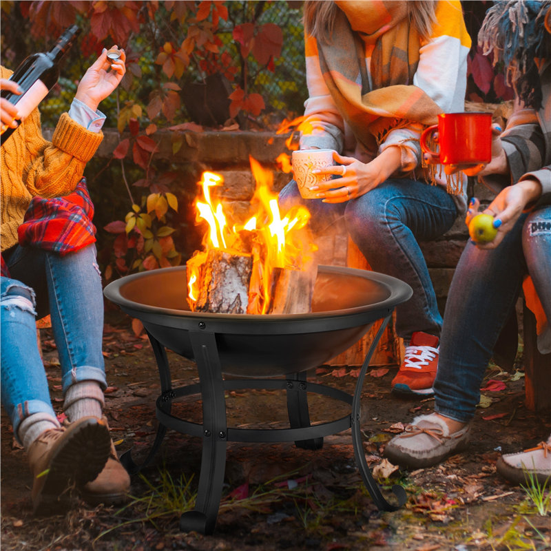 Round Iron Wood Burning Fire Pit