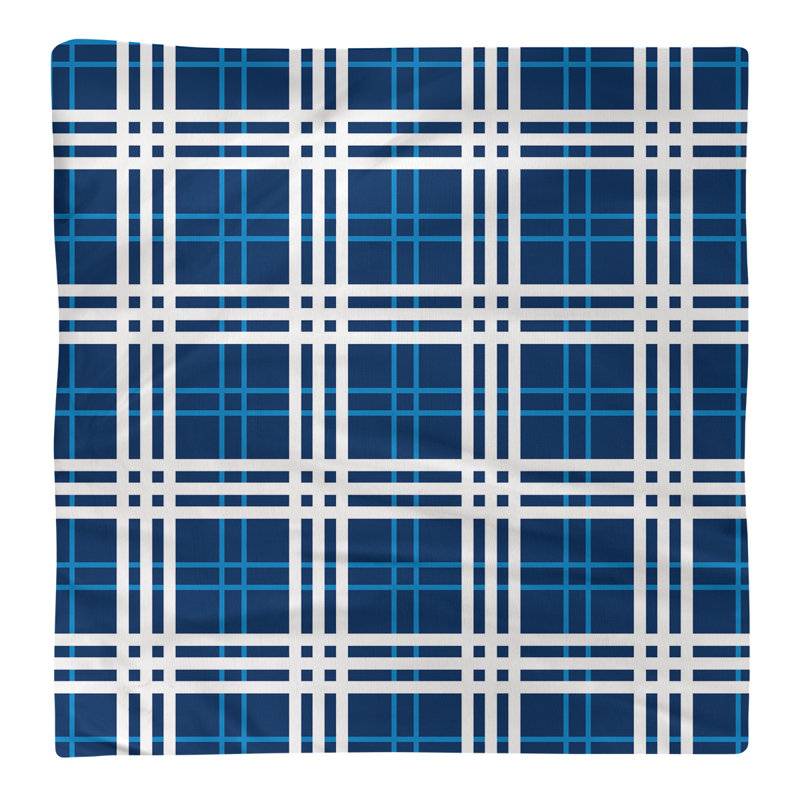 Serviette de table de luxe flash football Los Angeles, L 10 po x l 10 po, Bleu marine / bleu pastel / blanc, polyester