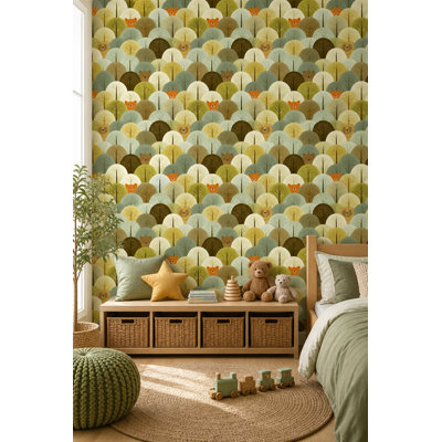 Papier peint double arbre Woodland