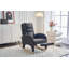 Chaise berçante Teddy en tissu avec repose-pieds réglable, ivoire-1645446790