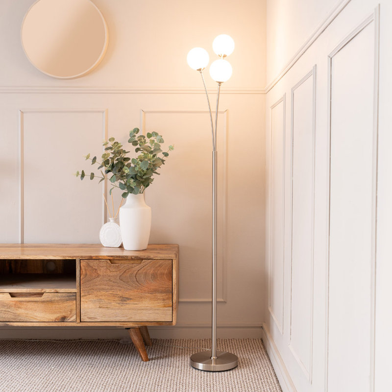 Raitcho 150cm Traditional Floor Lamp, Chrome